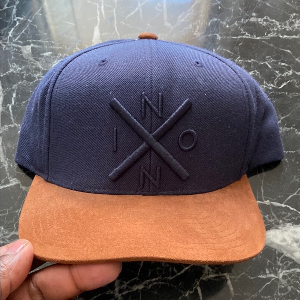 Navy and Brown Cap